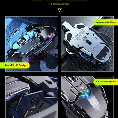 The Forward G5 Gaming Mouse – Triple Mode Wired/Wireless, Mechanical Macro Buttons, Metal Weight Reduction, Silent Click E-Sports Mouse