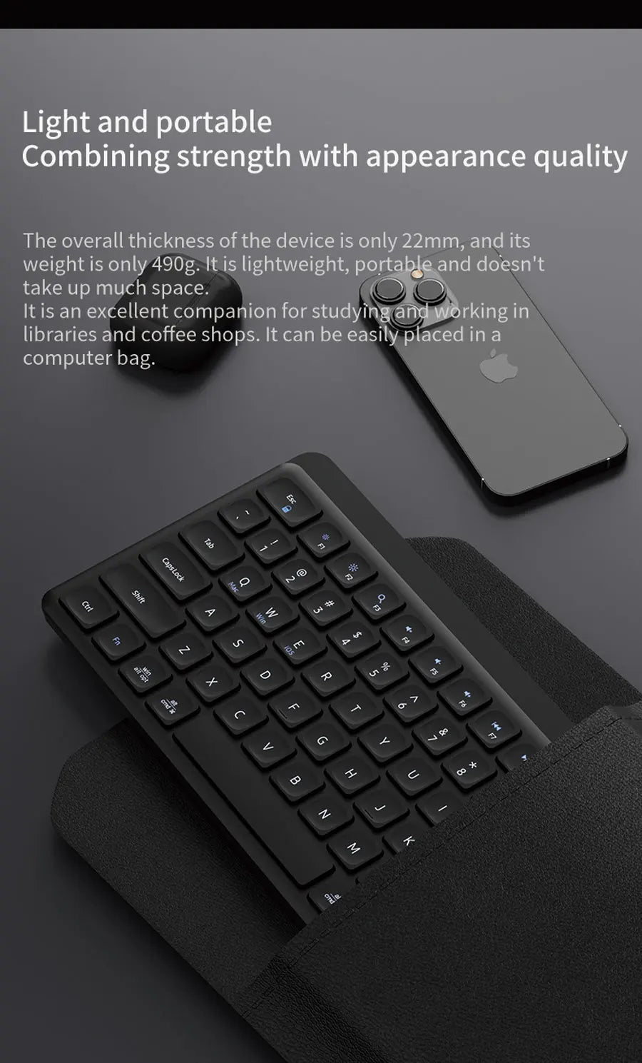 Lenovo Dual-Mode Wireless Rechargeable Keyboard – Bluetooth & 2.4GHz Multi-Device Office Keyboard with Long Battery Life for Business & Home