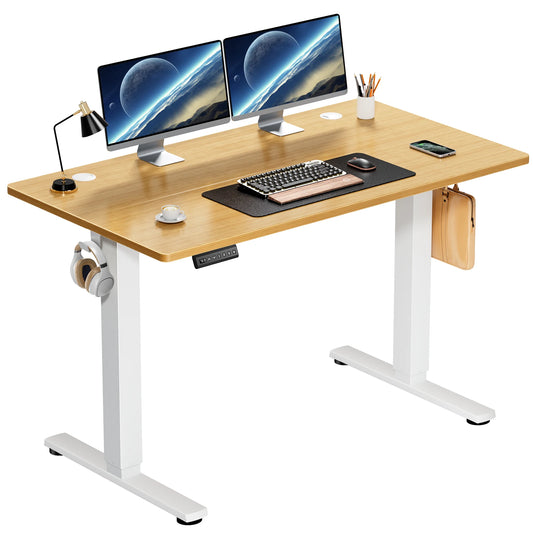 JHK Electric Standing Desk 40x24 Inch – Height Adjustable Sit-Stand Computer Desk, Ergonomic Workstation for smart Office