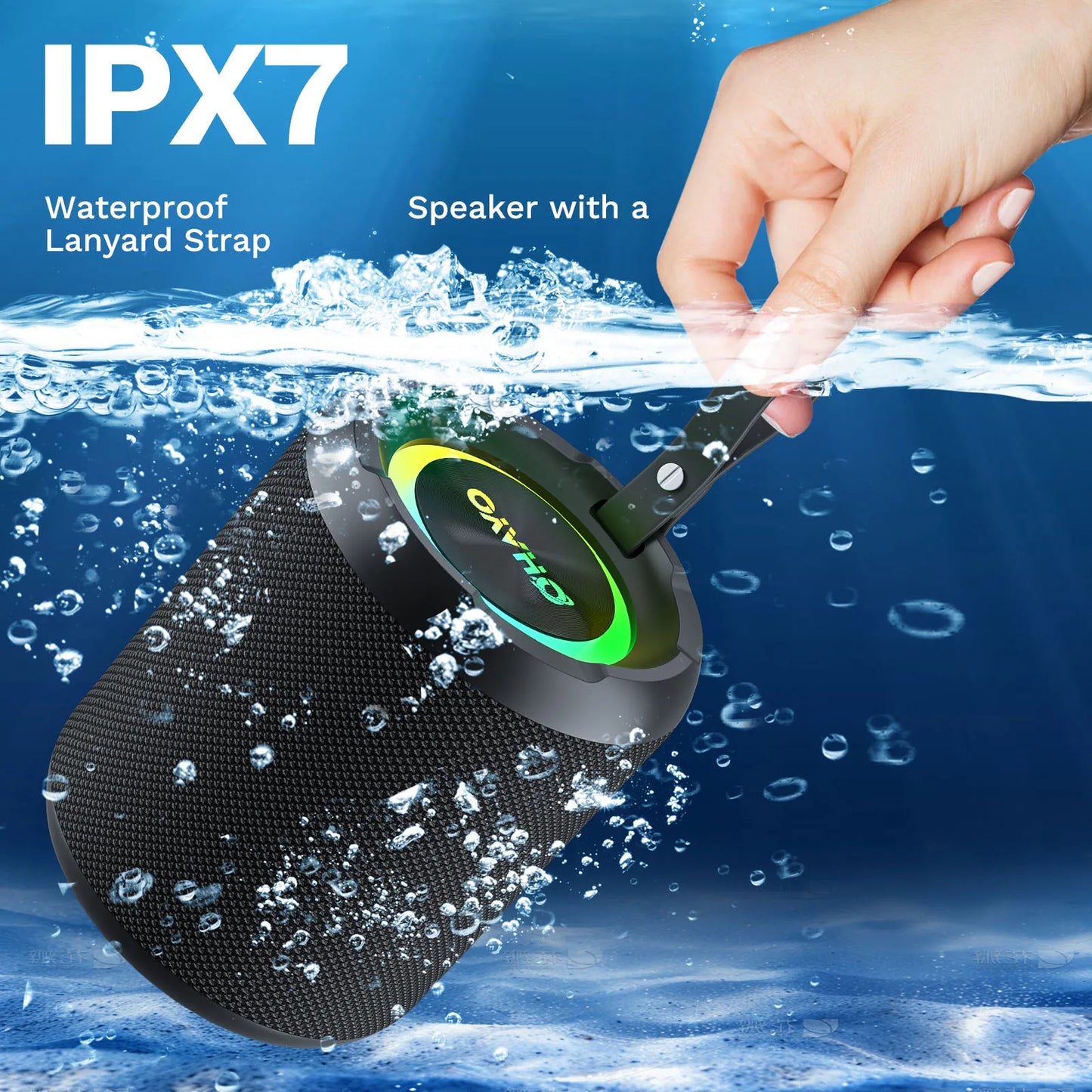OHAYO 40W Waterproof Wireless Speaker | RGB Lights, TWS Pairing & Deep Bass Sound