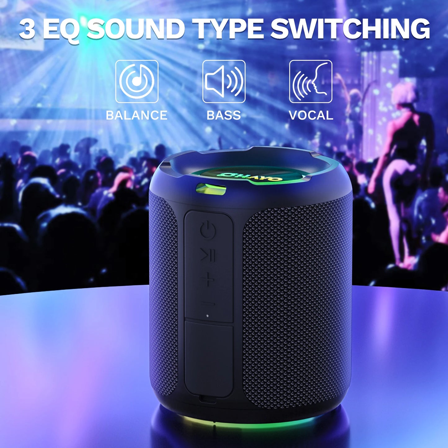 OHAYO 40W Waterproof Wireless Speaker | RGB Lights, TWS Pairing & Deep Bass Sound
