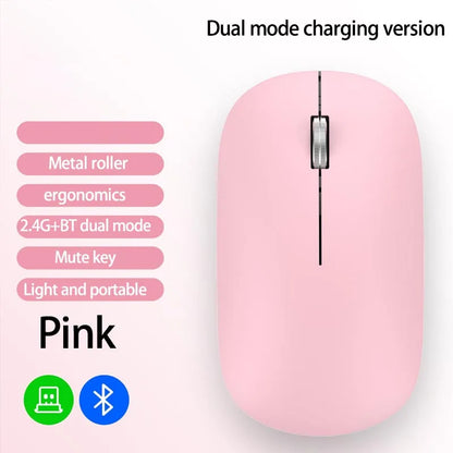 Lenovo Wireless Mouse | Type-C Fast Charging | Silent Click | Dual-Mode 2.4G + Bluetooth | Multi-Device | 4 Adjustable DPI