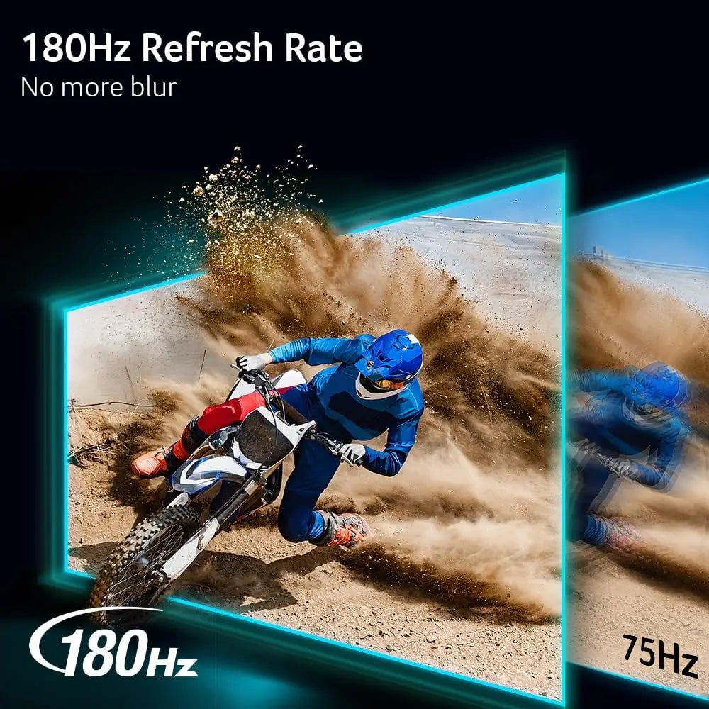 27-Inch QHD IPS Gaming Monitor – 2560×1440, 180Hz, 0.5ms, FreeSync & HDR10 Gaming Display