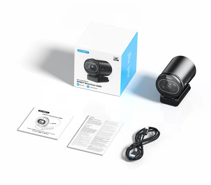 EMEET S600 4K Streaming Webcam – 1080P 60FPS USB Camera with Autofocus, Dual Microphones, AI Noise Reduction for YouTube, TikTok & Live Streaming