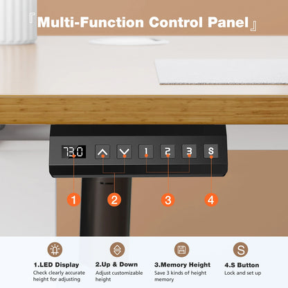 JHK Electric Standing Desk 40x24 Inch – Height Adjustable Sit-Stand Computer Desk, Ergonomic Workstation for smart Office