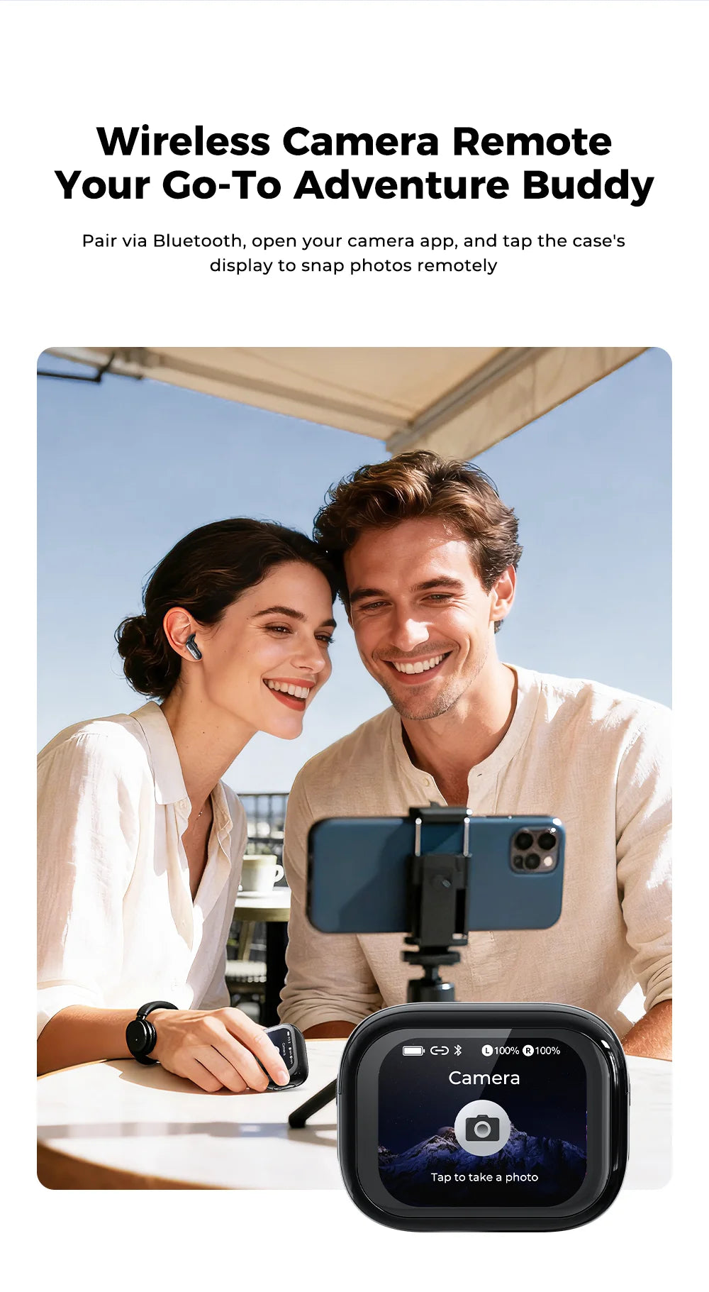 HTC NE68 Wireless Bluetooth Earbuds with HD Audio, 30-Hour Battery & Multi-Language Support