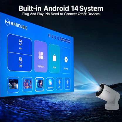 📽️ Magcubic HY300 Pro Smart Projector | 8K Support, WiFi 6, Android 14, 290 ANSI Portable Home Cinema 🎬