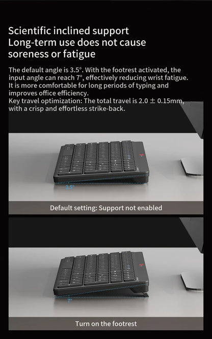 Lenovo Dual-Mode Wireless Rechargeable Keyboard – Bluetooth & 2.4GHz Multi-Device Office Keyboard with Long Battery Life for Business & Home