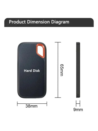 Portable External SSD 2TB / 4TB High-Speed Storage – Waterproof, Fast Data Transfer for Laptop & Mobile Devices
