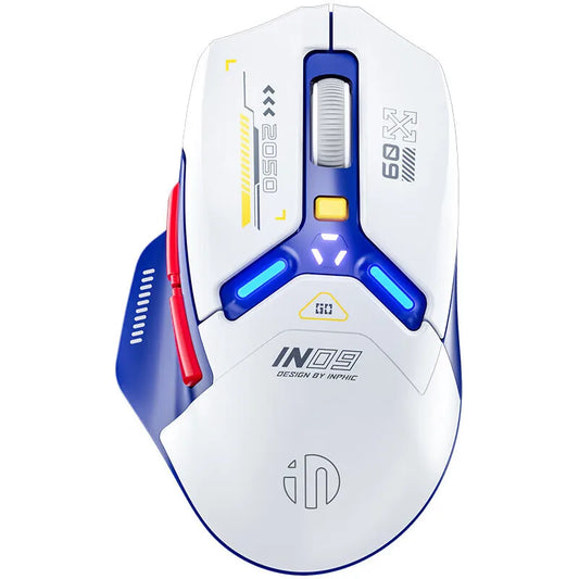 INPHIC IN9 Upgraded Wireless Gaming Mouse – High DPI Tri-Mode (2.4G + Bluetooth + Type-C Wired), RGB Light, Macro Programmable E-Sports Mouse for PC