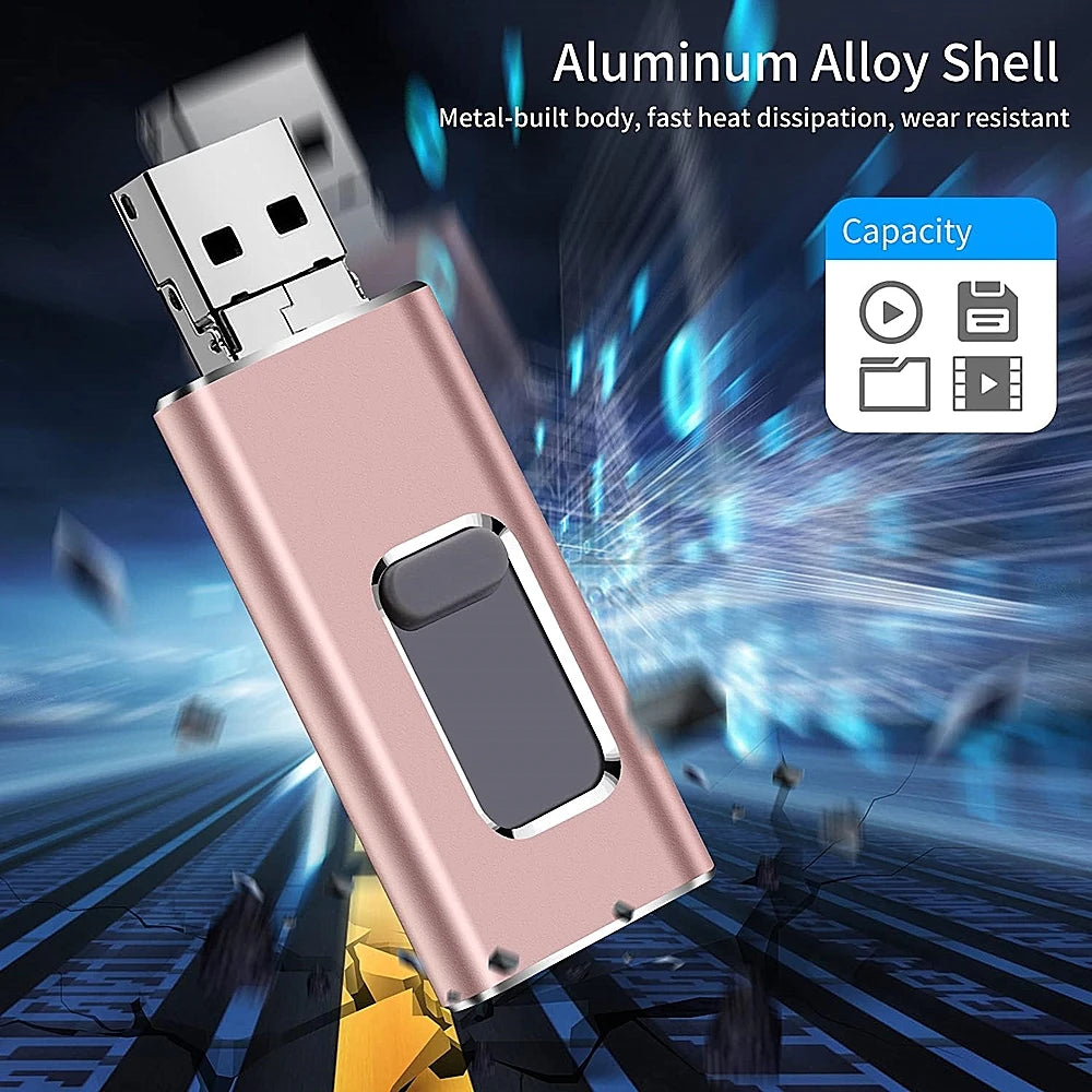 3-in-1 MFi USB Flash Drive for iPhone | Lightning + USB 3.0 + Micro USB | Up to 2TB ⚡