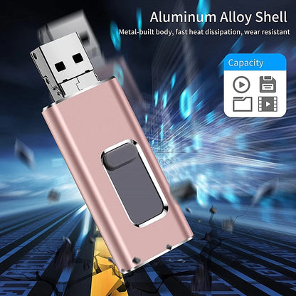 3-in-1 MFi USB Flash Drive for iPhone | Lightning + USB 3.0 + Micro USB | Up to 2TB ⚡