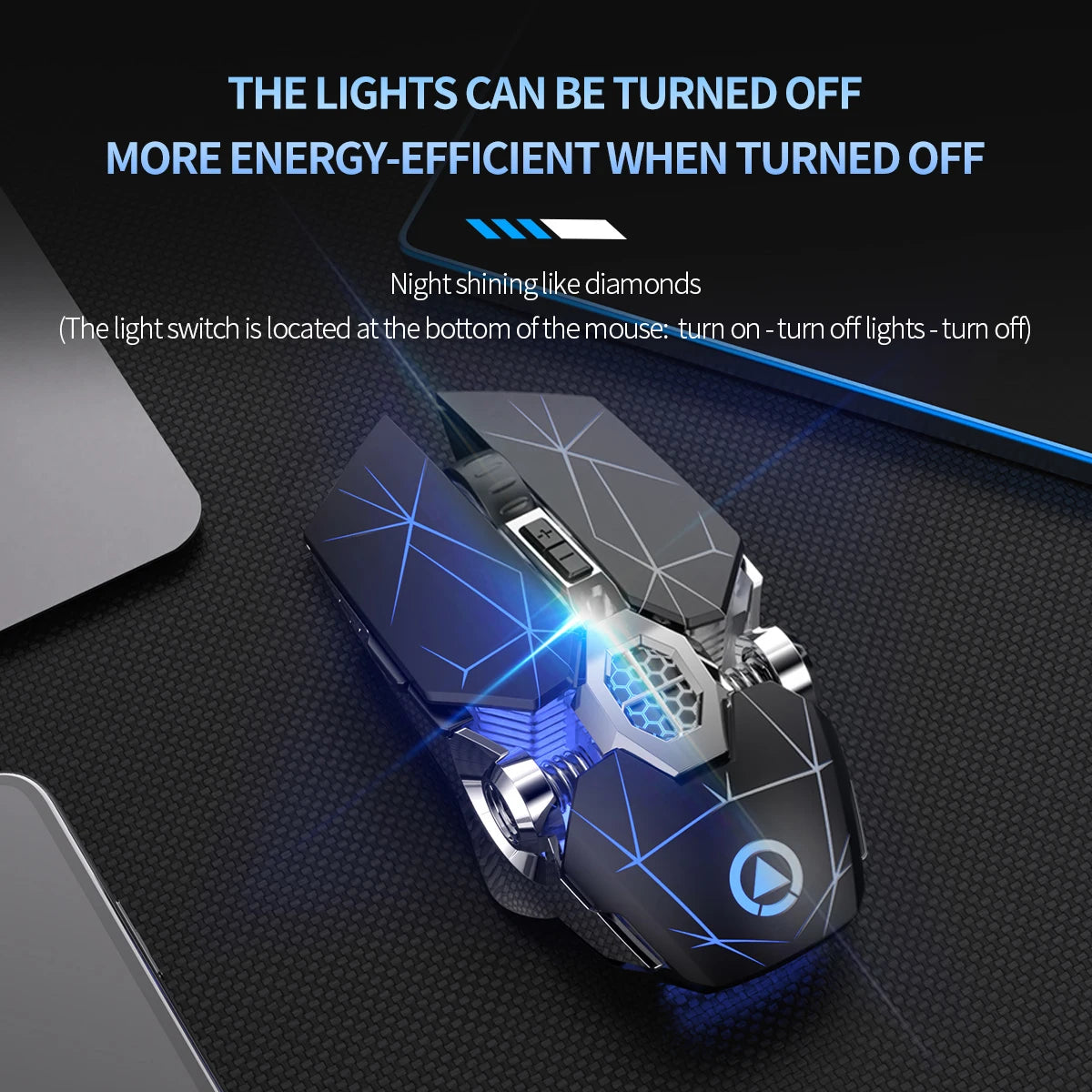 2.4G Rechargeable Wireless Mouse – Silent 6D Optical Mouse with 1600 DPI for MacBook, PC & Laptop