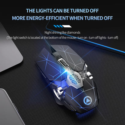 2.4G Rechargeable Wireless Mouse – Silent 6D Optical Mouse with 1600 DPI for MacBook, PC & Laptop