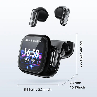 HTC NE68 Wireless Bluetooth Earbuds with HD Audio, 30-Hour Battery & Multi-Language Support