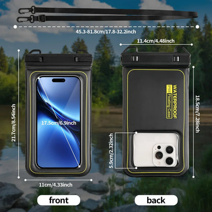 HAISSKY Floating Waterproof Phone Pouch – Crossbody Dry Bag for iPhone 17/16/15/14/13 Pro Max & Plus, Swimming & Beach Protection