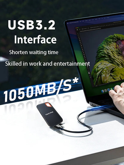 Portable External SSD 2TB / 4TB High-Speed Storage – Waterproof, Fast Data Transfer for Laptop & Mobile Devices
