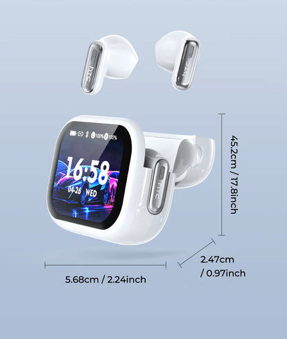 HTC NE68 Wireless Bluetooth Earbuds with HD Audio, 30-Hour Battery & Multi-Language Support