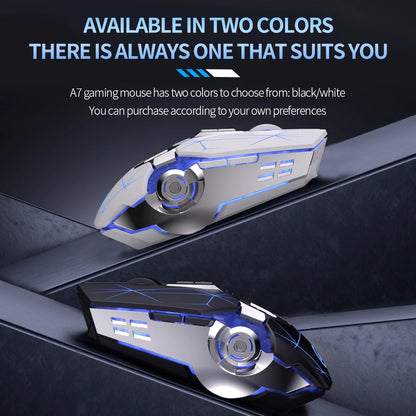 2.4G Rechargeable Wireless Mouse – Silent 6D Optical Mouse with 1600 DPI for MacBook, PC & Laptop