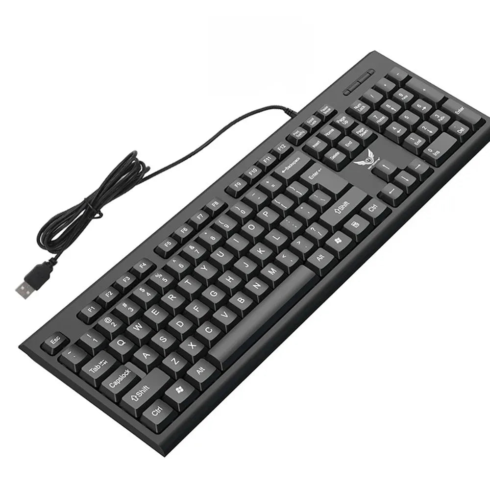 104-Key RGB Wired Gaming Keyboard – Mechanical Feel Colorful Backlit Keyboard for Windows PC & Laptop