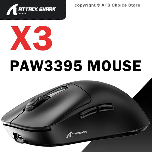 ATTACK SHARK X3 / X3 Pro Wireless Gaming Mouse – PAW3395 26K DPI Tri-Mode Ultra-Light Gaming Mouse