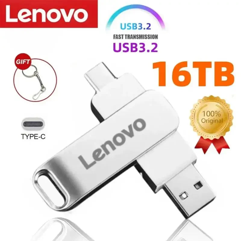 Lenovo 2TB OTG USB 3.0 Pendrive  | Metal Body Portable SSD for Laptops