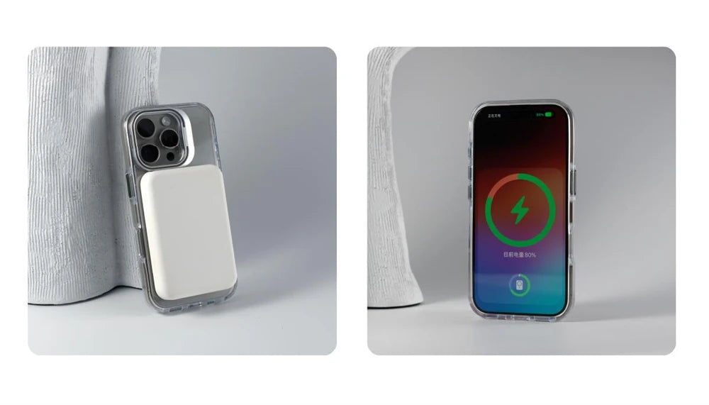 Luxury Magnetic Shockproof Clear Case for iPhone 17/16/15/14/13/12 Pro Max Plus – MagSafe Compatible with Lens Protection & Kickstand