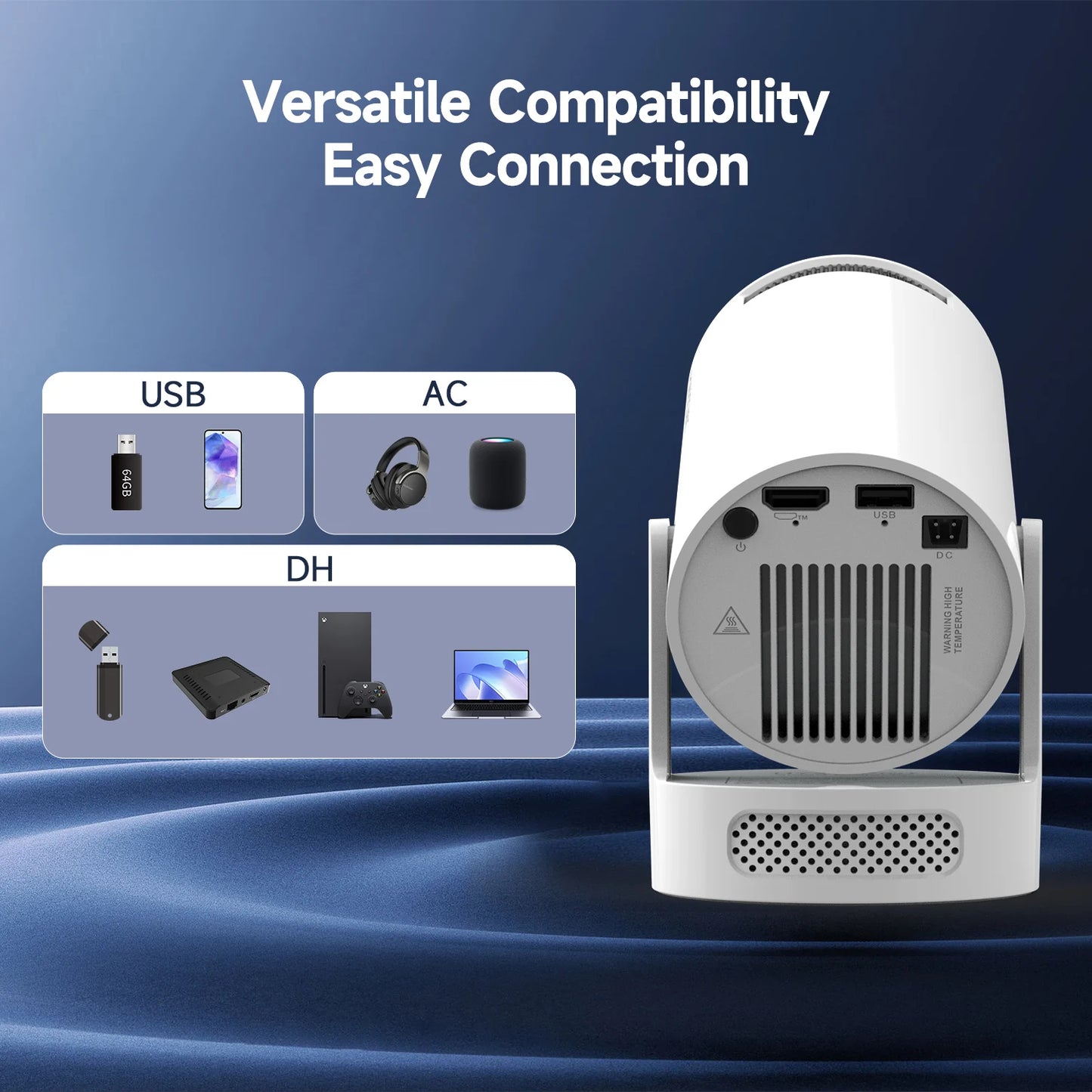📽️ Magcubic HY300 Pro Smart Projector | 8K Support, WiFi 6, Android 14, 290 ANSI Portable Home Cinema 🎬