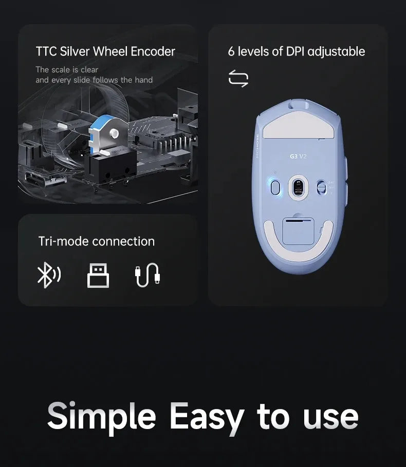 MCHOSE G3 V2 Pro Wireless Gaming Mouse