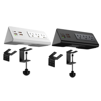 abletop Surge Protector with USB-C & 3 AC Outlets – Desk Edge Mount Power Strip for smart Office