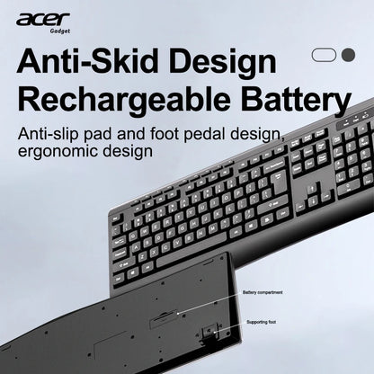 Acer OCC313 Wireless Keyboard and Mouse Combo – 2.4GHz Plug & Play Office Set with Responsive Tracking & Long Battery Life