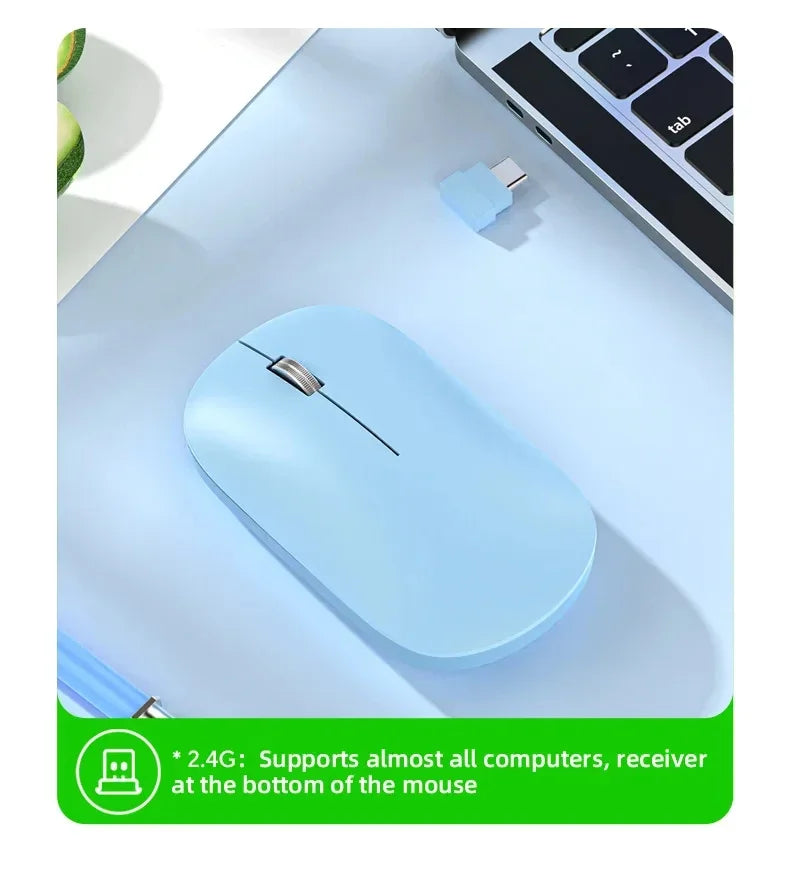 Lenovo Wireless Mouse | Type-C Fast Charging | Silent Click | Dual-Mode 2.4G + Bluetooth | Multi-Device | 4 Adjustable DPI