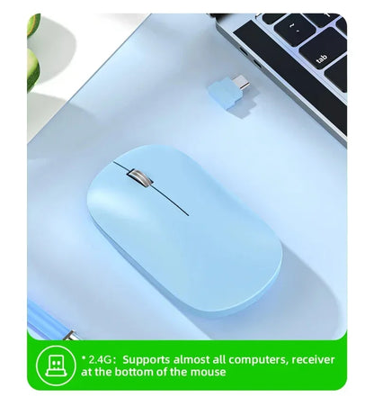 Lenovo Wireless Mouse | Type-C Fast Charging | Silent Click | Dual-Mode 2.4G + Bluetooth | Multi-Device | 4 Adjustable DPI