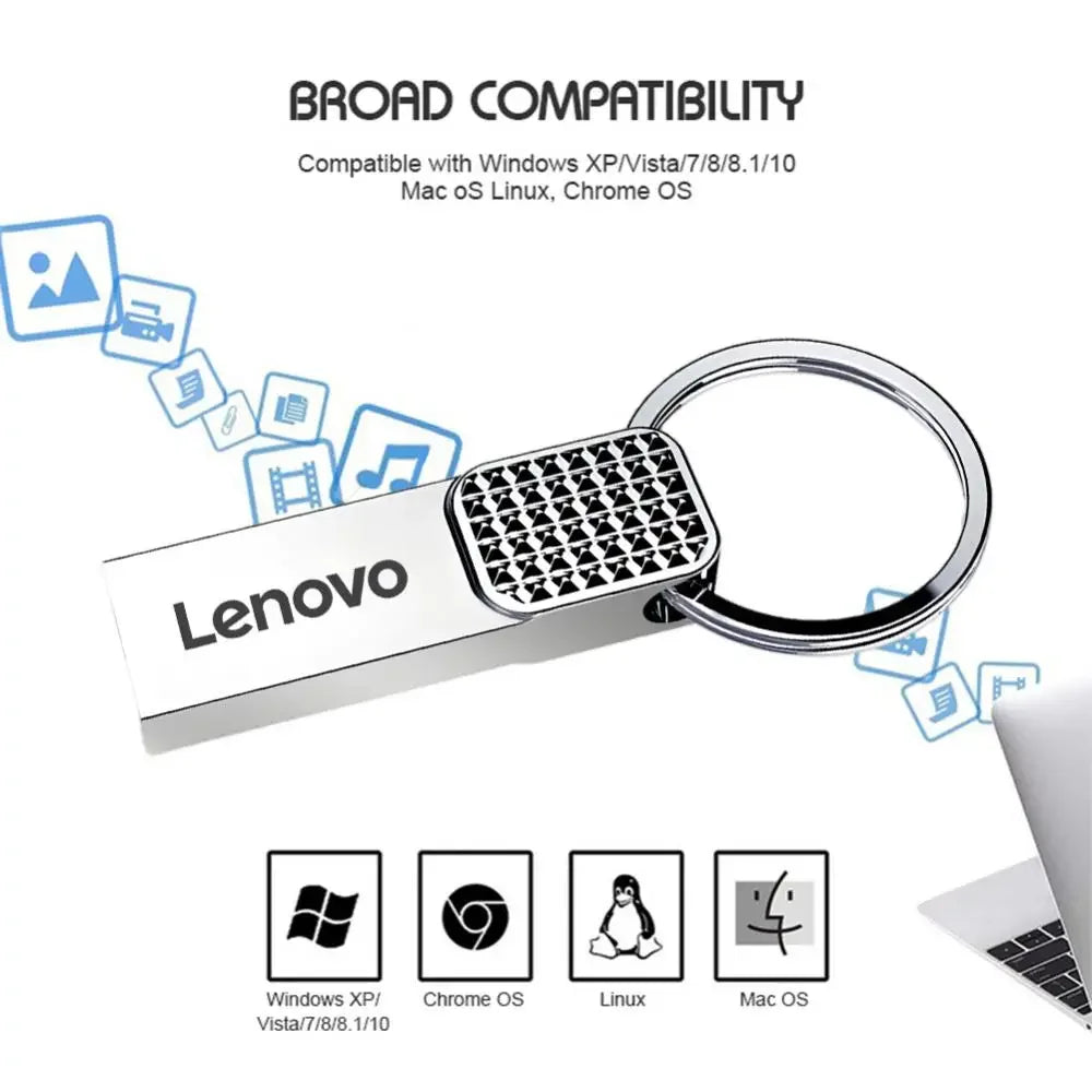 Lenovo 2TB USB 3.0 Flash Drive  | Metal, High-Speed, Real Capacity Storage