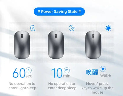 Lenovo Wireless Mouse | Type-C Fast Charging | Silent Click | Dual-Mode 2.4G + Bluetooth | Multi-Device | 4 Adjustable DPI