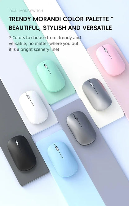 Lenovo Wireless Mouse | Type-C Fast Charging | Silent Click | Dual-Mode 2.4G + Bluetooth | Multi-Device | 4 Adjustable DPI