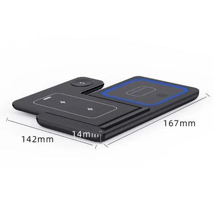 VIKEFON 3-in-1 Foldable Wireless Charging Station – Fast Charger Stand for iPhone, Apple Watch & AirPods