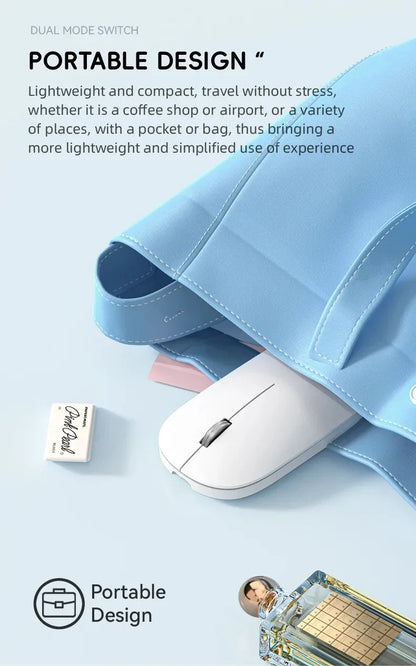 Lenovo Wireless Mouse | Type-C Fast Charging | Silent Click | Dual-Mode 2.4G + Bluetooth | Multi-Device | 4 Adjustable DPI