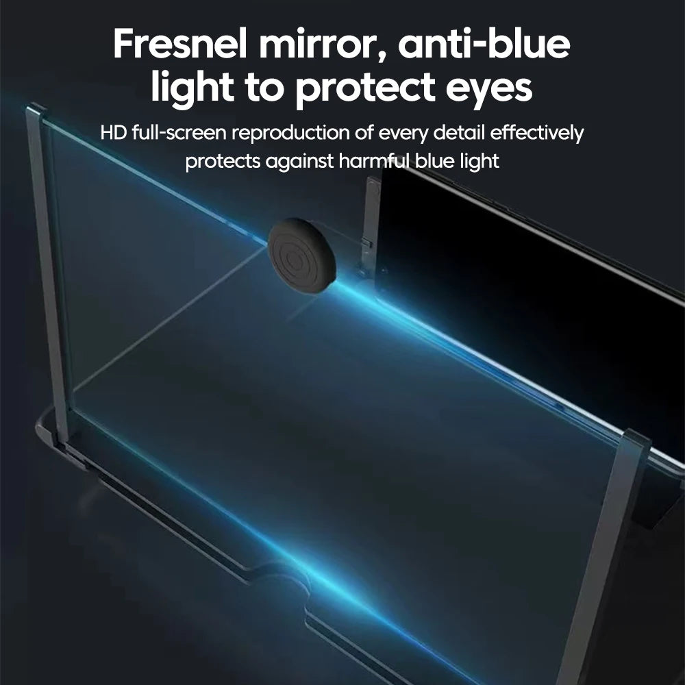 12/10-Inch Mobile Phone Screen Amplifier – HD Portable Video Magnifier Stand & Phone Holder