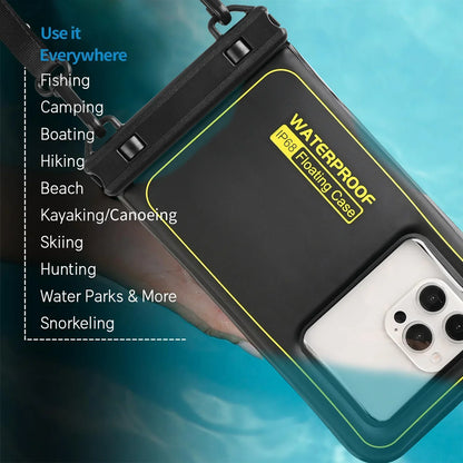 HAISSKY Floating Waterproof Phone Pouch – Crossbody Dry Bag for iPhone 17/16/15/14/13 Pro Max & Plus, Swimming & Beach Protection