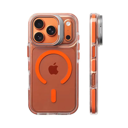 Luxury Magnetic Shockproof Clear Case for iPhone 17/16/15/14/13/12 Pro Max Plus – MagSafe Compatible with Lens Protection & Kickstand